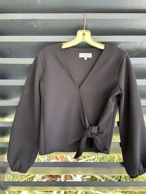 Madewell Black Texture & Thread Top
